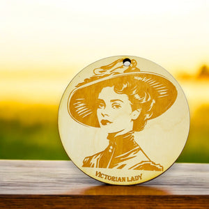 Ornament - Victorian Lady Raw Wood