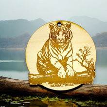 Load image into Gallery viewer, Ornament - Bengal Tiger Raw Wood