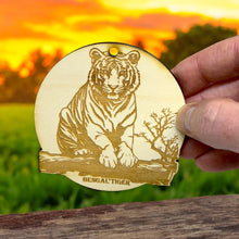 Load image into Gallery viewer, Ornament - Bengal Tiger Raw Wood