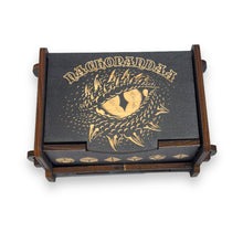 Load image into Gallery viewer, Dice Box - Black - Dragon&#39;s Eye PERSONALIZED - 6x4x3
