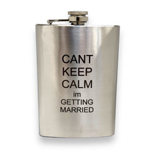 Load image into Gallery viewer, 8oz Keep Calm and Teach On Stainless Steel Flask