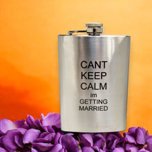 Load image into Gallery viewer, 8oz Keep Calm and Teach On Stainless Steel Flask