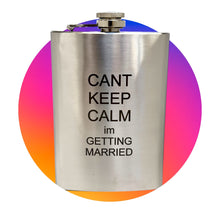 Load image into Gallery viewer, 8oz Keep Calm and Teach On Stainless Steel Flask