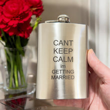 Load image into Gallery viewer, 8oz Keep Calm and Teach On Stainless Steel Flask