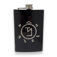 Load image into Gallery viewer, 8oz BLACK Angel Ward Flask