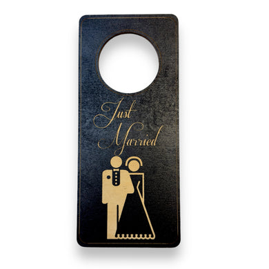 Door Hanger - Black - Just Married