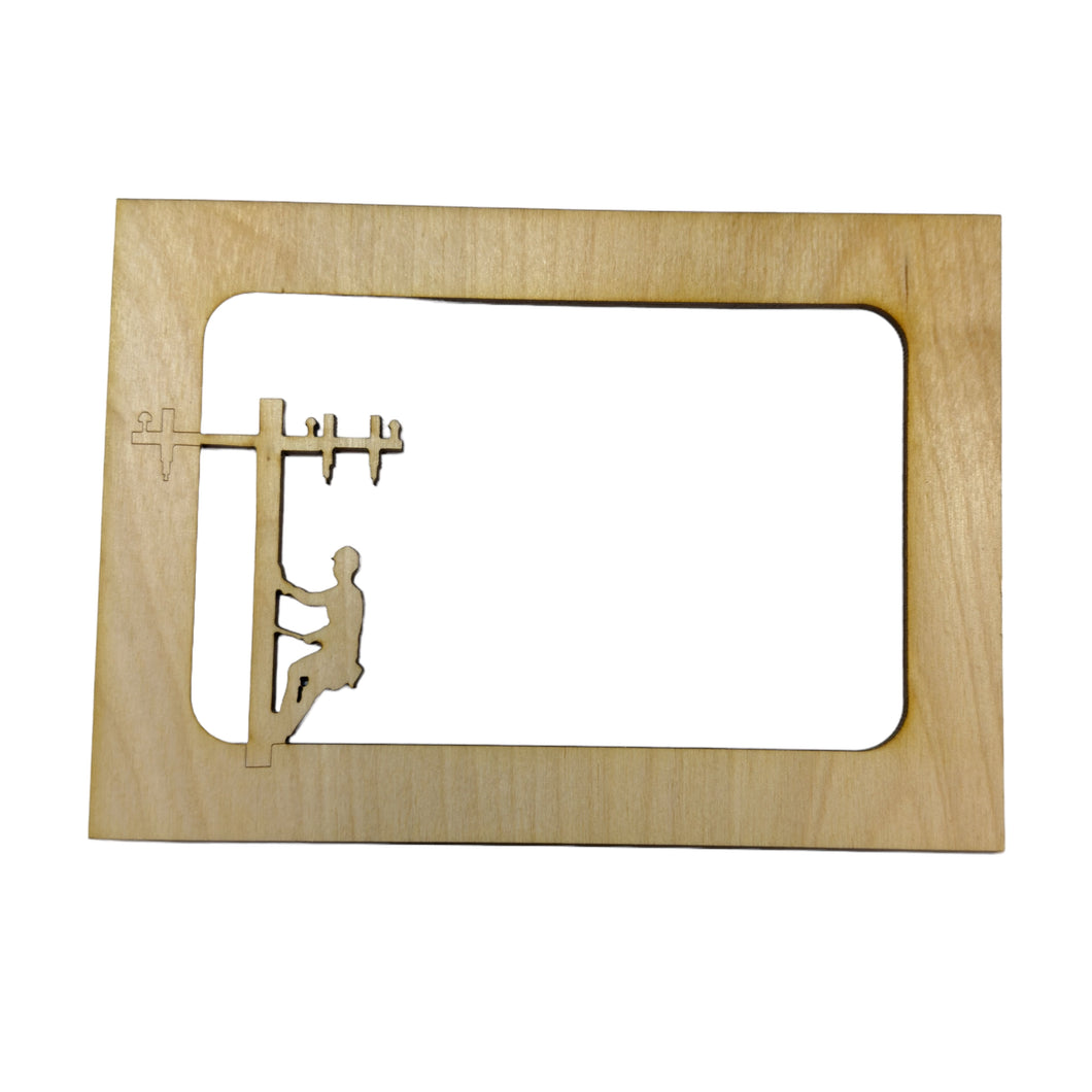 Lineman Photo Frame Insert - Baltic Birch - Frame not included