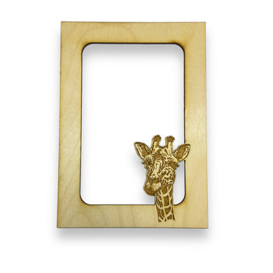 Giraffe Photo Frame Insert Mat - Baltic Birch (FRAME NOT INCLUDED)