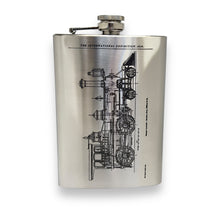 Load image into Gallery viewer, 8oz Steam Locomotive International Stainless Steel Flask