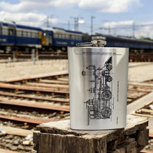 Load image into Gallery viewer, 8oz Steam Locomotive International Stainless Steel Flask