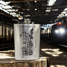 Load image into Gallery viewer, 8oz Steam Locomotive International Stainless Steel Flask