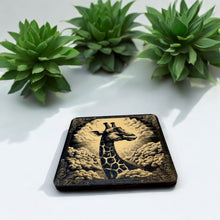 Load image into Gallery viewer, Coasters - Black - Giraffe -  Set of 2