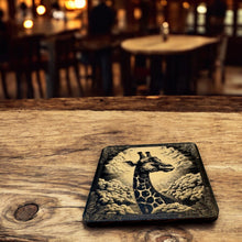 Load image into Gallery viewer, Coasters - Black - Giraffe -  Set of 2