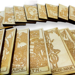 Tarot Deck Wood Cards - Set of 78 - Raw Wood 2x3in each