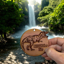 Load image into Gallery viewer, TRex Dinosaur Best Godfather Ever - Cedar Ornament