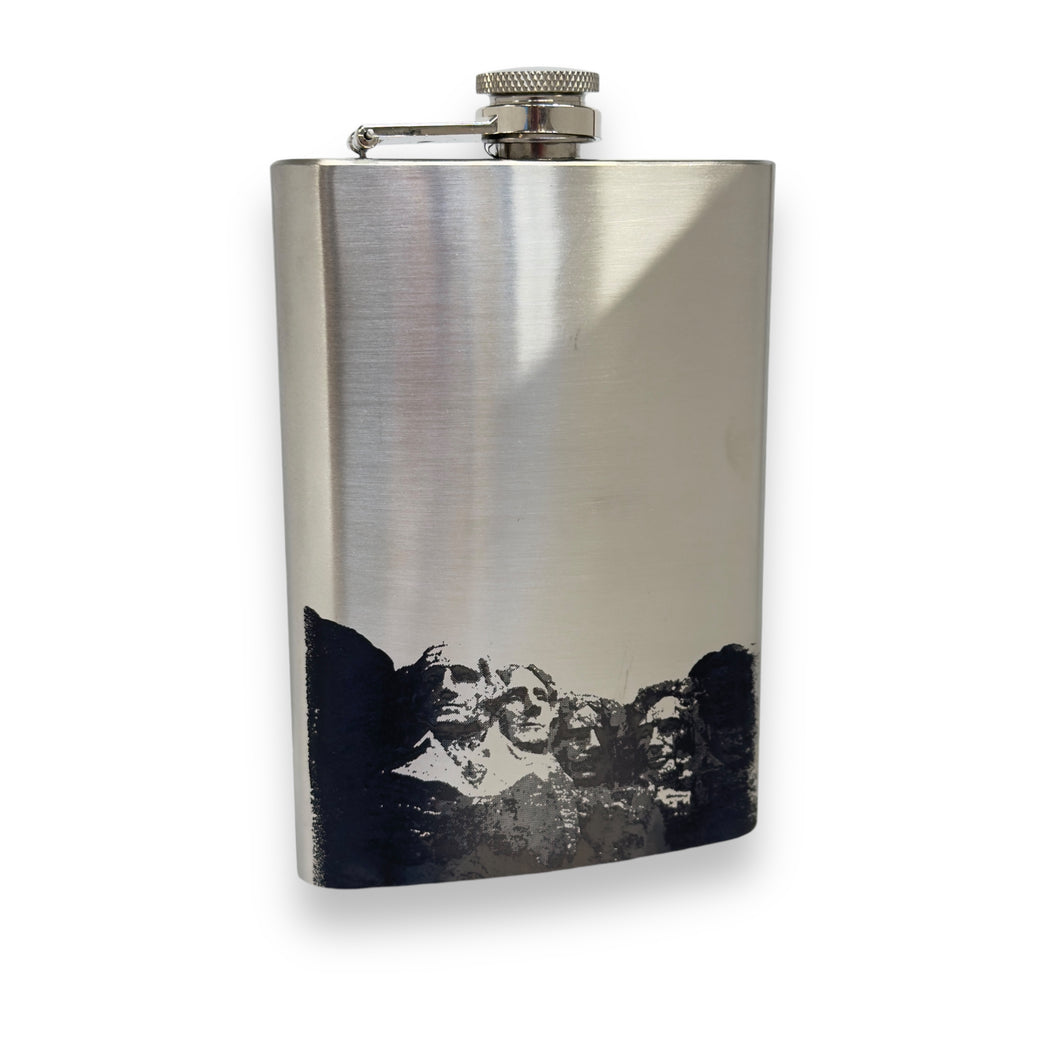 8oz Mt. Rushmore Stainless Steel Flask