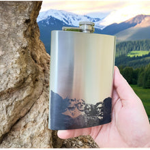 Load image into Gallery viewer, 8oz Mt. Rushmore Stainless Steel Flask