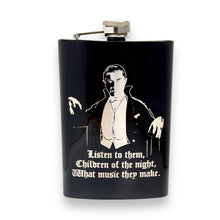 Load image into Gallery viewer, 8oz BLACK Children of the Night Flask