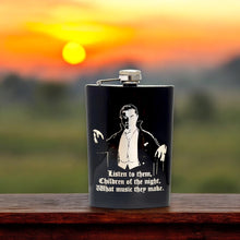 Load image into Gallery viewer, 8oz BLACK Children of the Night Flask