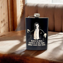 Load image into Gallery viewer, 8oz BLACK Children of the Night Flask