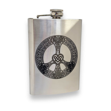 8oz Celtic Love and Peace Stainless Steel Flask