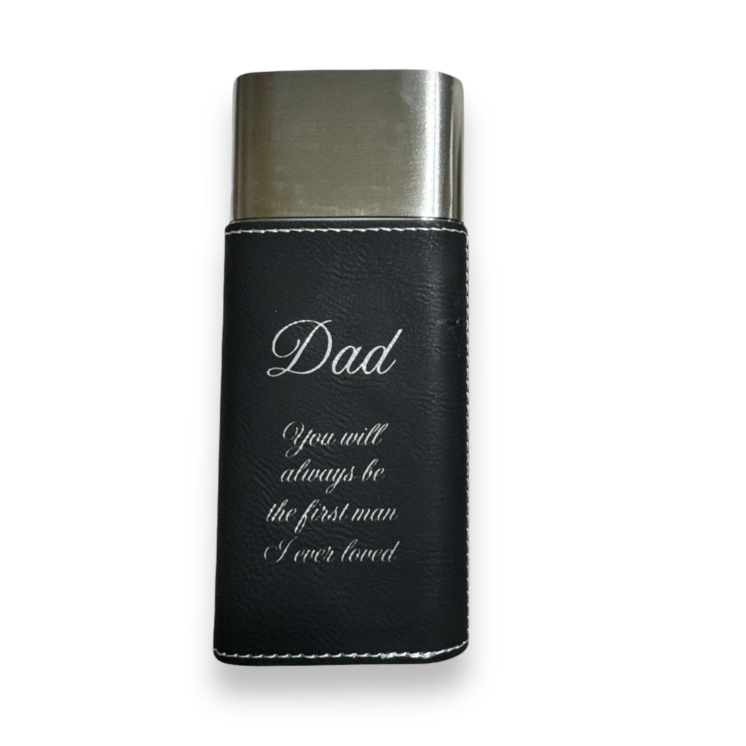 Cigar Case with Cutter - Dad you will always be the first man Leatherette