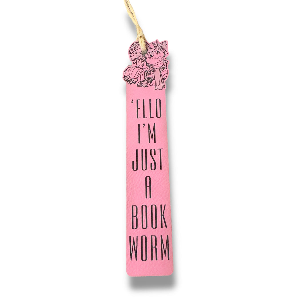 Bookmark - LEATHER - Ello Im Just a Book Worm