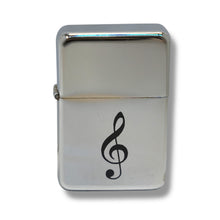 Load image into Gallery viewer, Lighter - Treble Clef Music Note Polish Chrome