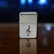 Load image into Gallery viewer, Lighter - Treble Clef Music Note Polish Chrome