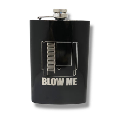 8oz BLACK Blow Me Cartridge Flask