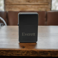 Load image into Gallery viewer, Lighter - Black Lighter With your Name Personalized in Times New Roman
