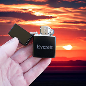Lighter - Black Lighter With your Name Personalized in Times New Roman