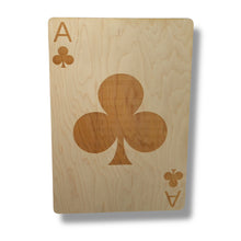 Load image into Gallery viewer, Ace of Clubs Sign 13x20 Raw Wood
