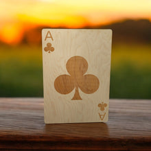 Load image into Gallery viewer, Ace of Clubs Sign 13x20 Raw Wood