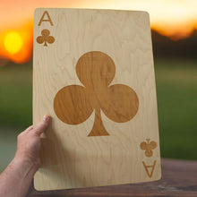Load image into Gallery viewer, Ace of Clubs Sign 13x20 Raw Wood