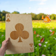 Load image into Gallery viewer, Ace of Clubs Sign 13x20 Raw Wood