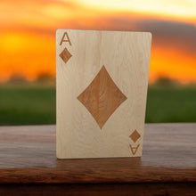 Load image into Gallery viewer, Ace of Diamonds Sign 13x20 Raw Wood