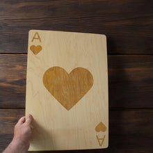 Load image into Gallery viewer, Ace of Hearts Sign 13x20 Raw Wood