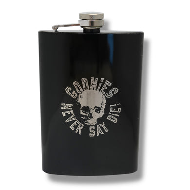 8oz BLACK Never Say Die Flask