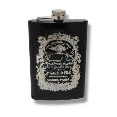 8oz BLACK Mermaid Tears Flask