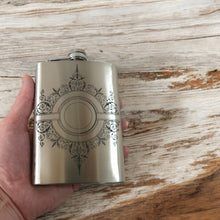Load image into Gallery viewer, 8oz Decorative Design Stainless Steel Flask