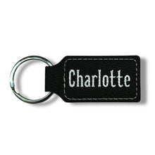 Load image into Gallery viewer, Keychain - Rectangle - Charlotte - Leather