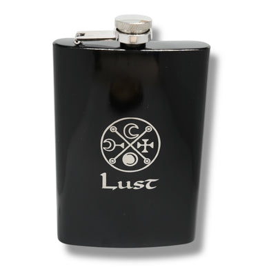 8oz BLACK Seven Deadly Sins LUST Flask