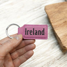 Load image into Gallery viewer, Keychain - Rectangle - ireland - Leather