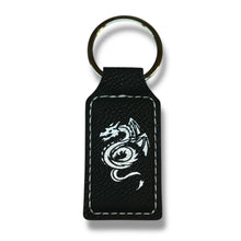 Load image into Gallery viewer, Keychain - Rectangle - Flying Dragon - Leather