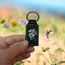 Load image into Gallery viewer, Keychain - Rectangle - Flying Dragon - Leather