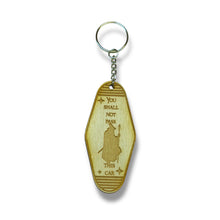 Load image into Gallery viewer, Keychain - You shall not pass this car - Birch wood