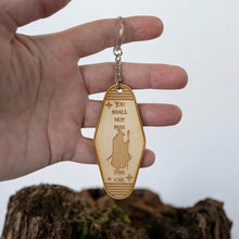 Load image into Gallery viewer, Keychain - You shall not pass this car - Birch wood