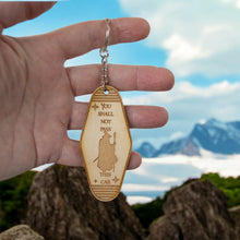 Load image into Gallery viewer, Keychain - You shall not pass this car - Birch wood