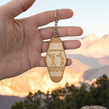 Load image into Gallery viewer, Keychain - Warning to avoid injury dont tell me how to do my job - Birch